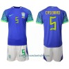 Conjunto (Camiseta+Pantalón Corto) Brasil Casemiro 5 Segunda Equipación Mundial 2022 - Niño